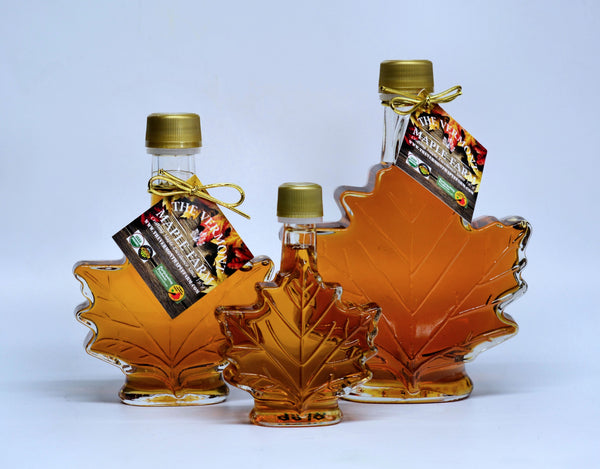 Vermont Maple Syrup - Glass Maple Leaf
